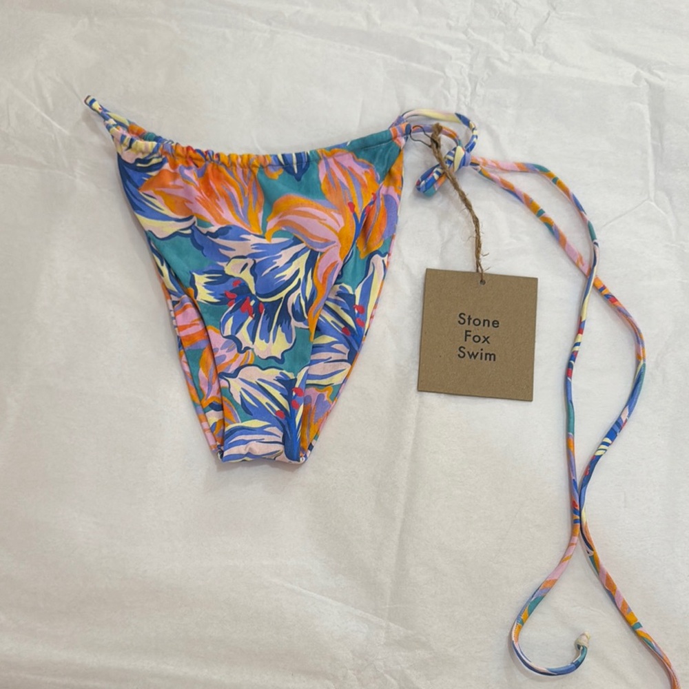 Stone Fox Swim Tropical Print Bikini Bottom